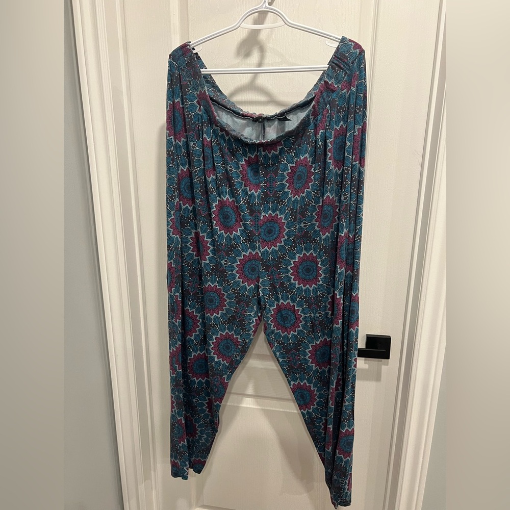 George Blue and Pink Patterned pants